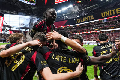 Atlanta United goal celebration.
