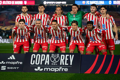 Atletico Madrid starting lineup.