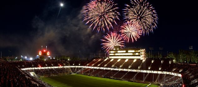 San Jose got an early start on the fireworks, scheduling their June 30th game against LA for the much larger Stanford Stadium and including a post-game fireworks show.  They sold over 50,000 tickets.  Credit: Michael Pimentel - ISIPhotos.com  