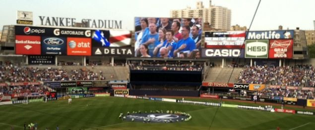 Soccer makes its debut at the new Yankee Stadium.  Credit: Clemente Lisi - USSoccerPlayers.com